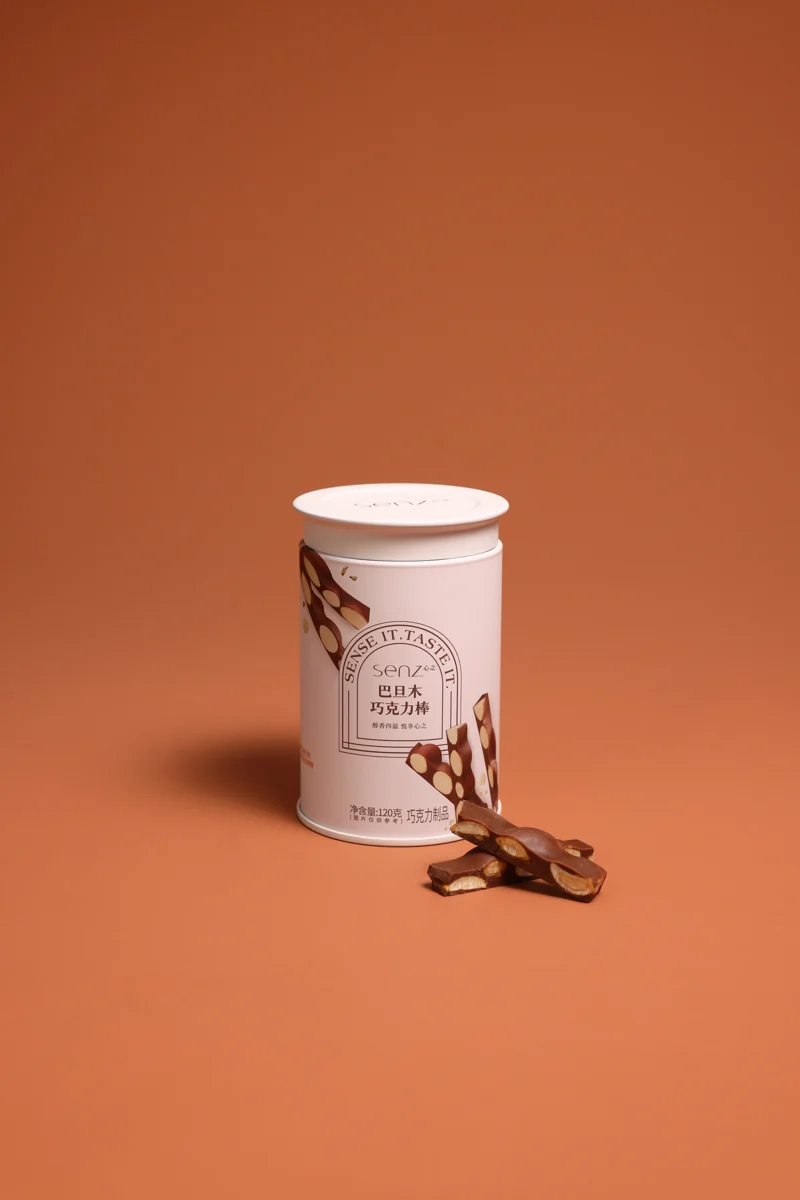 SENZ Almond Chocolate Bar product photography